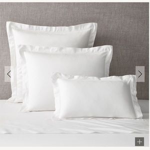 RH Italian Vintage 600 Thread Count Sateen White Pair (2) King Pillow Shams
